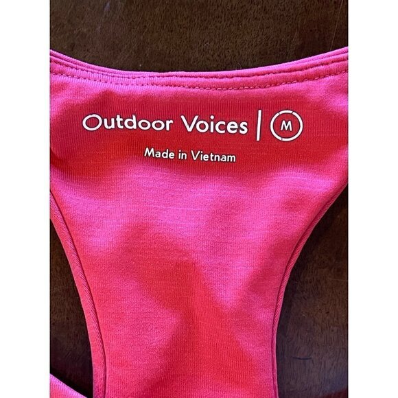 Outdoor Voices Red Racerback TechSweat Crop Tank Top Size M - Picture 7 of 8
